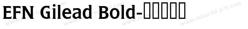 EFN Gilead Bold字体转换
